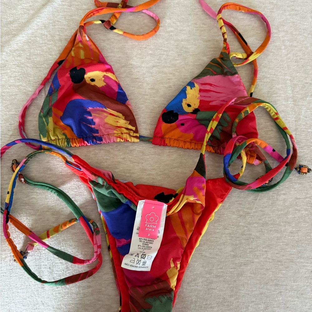 Farm Rio Colorful Triangle Bikini Set